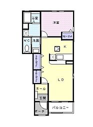 プリムローズ・TB 1LDKの間取図画像