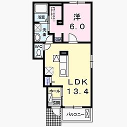 575ハウス2 1LDKの間取図画像