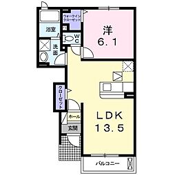 アオーラ泉 1LDKの間取図画像
