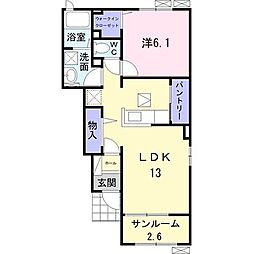 アウローラ 1LDKの間取図画像