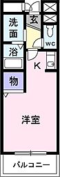 イースト・パル ワンルームの間取図画像