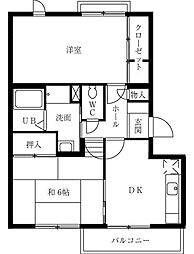 F・MRESIDENCE 1LDKの間取図画像