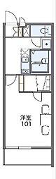 レオパレス博多豊2 1Kの間取図画像