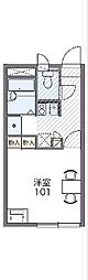 レオパレスエミライズ 1Kの間取図画像