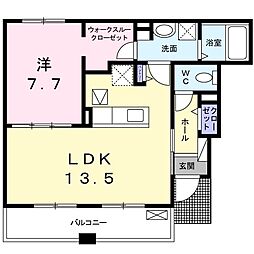 メゾン・ド・A 1LDKの間取図画像