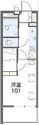 レオパレス正楓2 1Kの間取図画像
