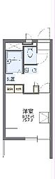 レオパレスシエル 1Kの間取図画像