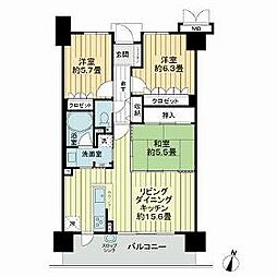 サーパス下山門駅前 3LDKの間取図画像