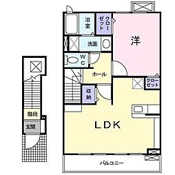 ルミエール豊四季1 1LDKの間取図画像