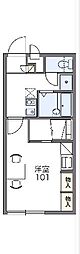 レオパレスエントピアホープ 1Kの間取図画像