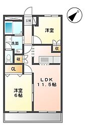 ロイヤルヒルズ 2LDKの間取図画像