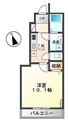 ルミナス　スカイ 1階1Kの間取り