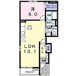 ルーナフィオーレ2 1LDKの間取図画像