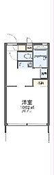 レオパレスルミエール 1Kの間取図画像