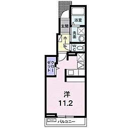 クオリティワン ワンルームの間取図画像