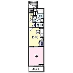 サンシャインニシダ 1DKの間取図画像