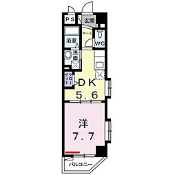 メゾンドZen 1DKの間取図画像