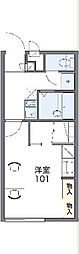 レオパレス新都心ASAKA 1Kの間取図画像