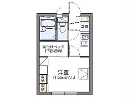 レオパレス松尾 1Kの間取図画像