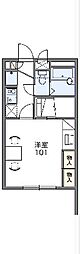 レオパレスカーサグランデ 1Kの間取図画像
