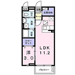 スマートコート 1LDKの間取図画像