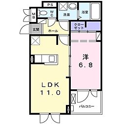 メゾンサンリット 1LDKの間取図画像