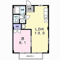 グリーン・メゾン 1LDKの間取図画像