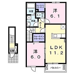 マローネフェルト 2LDKの間取図画像