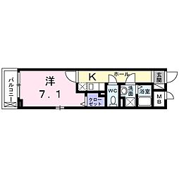 JR中央線 四ツ谷駅 徒歩7分の賃貸マンション 1階1Kの間取り