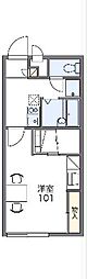 レオパレススペシャルステージB 1Kの間取図画像
