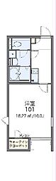レオネクスト晋2 1Kの間取図画像