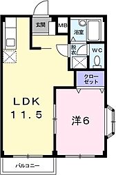 フランボワーズG 1LDKの間取図画像
