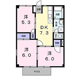 ニューシティ谷郷 3DKの間取図画像