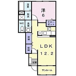 京都丹後鉄道宮豊線 与謝野駅 バス7分 石川診療所下車 徒歩6分の賃貸アパート 1階1LDKの間取り