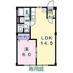 アメニティコーポA 1LDKの間取図画像