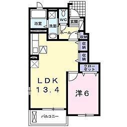 メゾン一刻1 1LDKの間取図画像