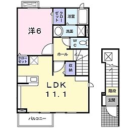 インテグラルセイム 1LDKの間取図画像