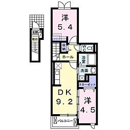グランツ一色 2DKの間取図画像
