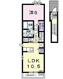 ベルフィオーレA 1LDKの間取図画像