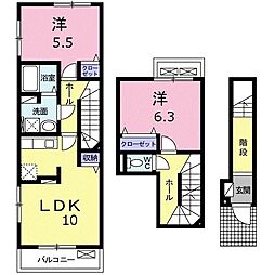 イーストメゾン 2LDKの間取図画像