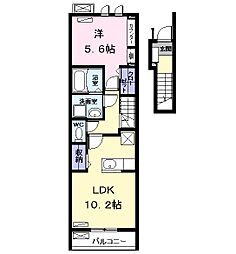 ベルシティ 1LDKの間取図画像
