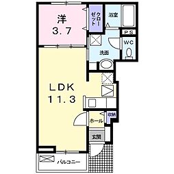 ブリアンローズ 1LDKの間取図画像