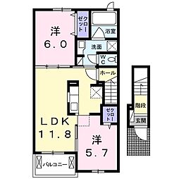 間取図画像 2LDK