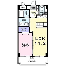 アルモ 1LDKの間取図画像