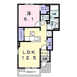 Ｌａ　Ｌｕｃｅ．Ｓ．III 1階1LDKの間取り