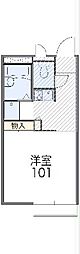 レオパレスリバティー 1Kの間取図画像