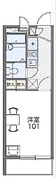 レオパレスグレンツェ3 1Kの間取図画像