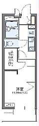 レオパレスクレストタウンA 1Kの間取図画像