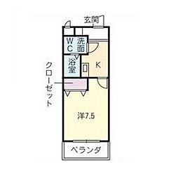 T'sDream大安 1Kの間取図画像