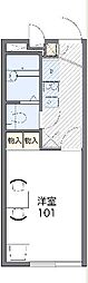 レオパレスマルスン 1Kの間取図画像